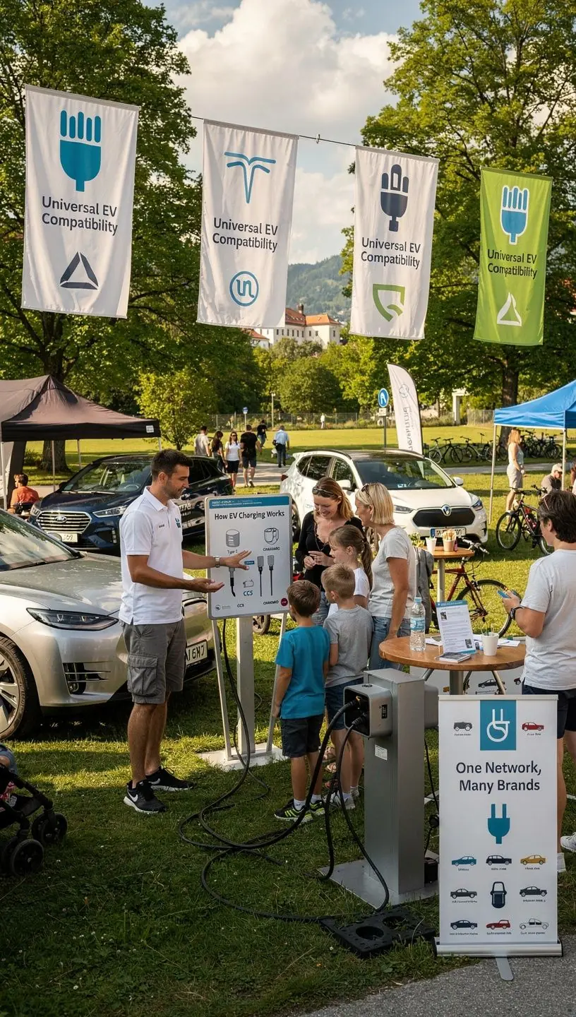 Vielfältige Ladestationen für verschiedene Fahrzeugmodelle