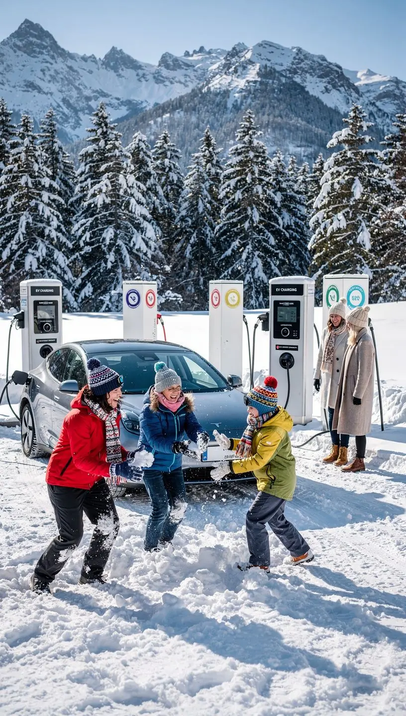 Fachkräfte installieren eine universelle Ladestation für Elektrofahrzeuge